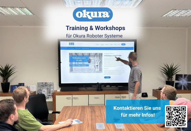 Wir bieten Training und Workshops zu unseren Okura Robotern